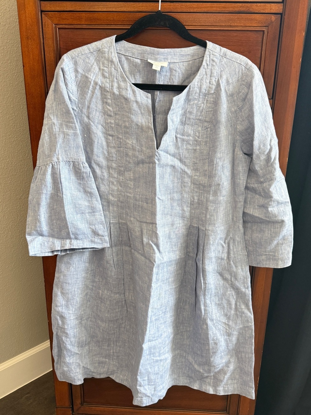 J. Jill Light Blue Linen Tunic Top